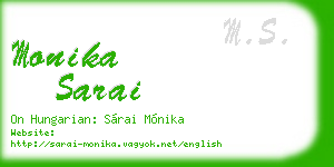 monika sarai business card