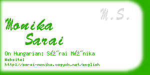 monika sarai business card